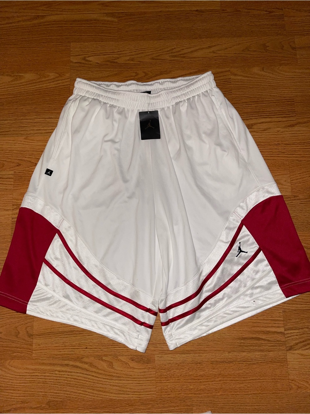 Rare Vintage Nike Air Jordan White Red basketball shorts men’s 2xl NWT